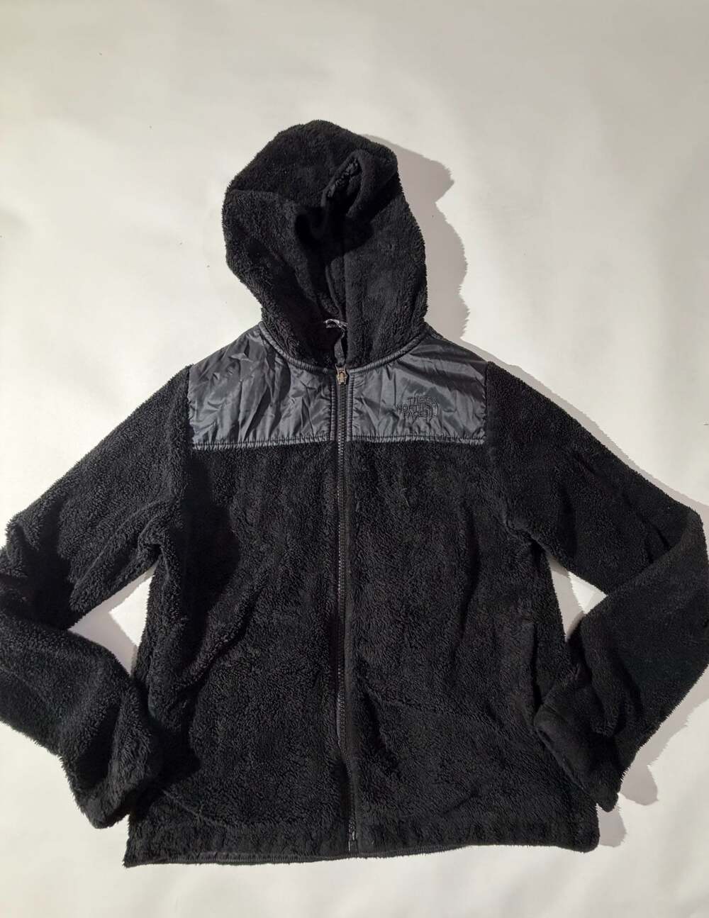 The North Face Girls L Black Sherpa Fleece Hoodie Full Zip Jacket